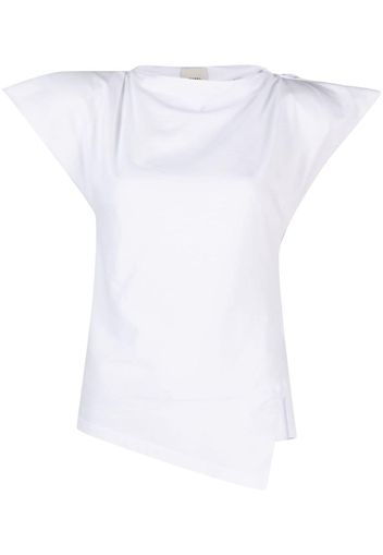 ISABEL MARANT Sebani padded asymmetric T-shirt - Bianco