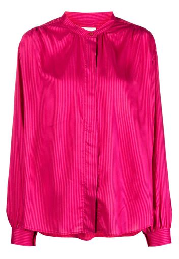 ISABEL MARANT Camicia a righe con colletto a cinturino - Rosa