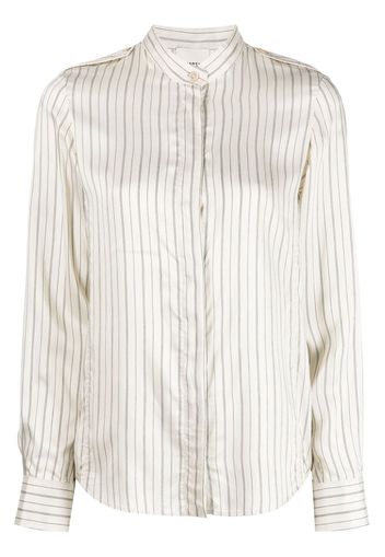 ISABEL MARANT Camicia a righe con colletto a cinturino - Bianco