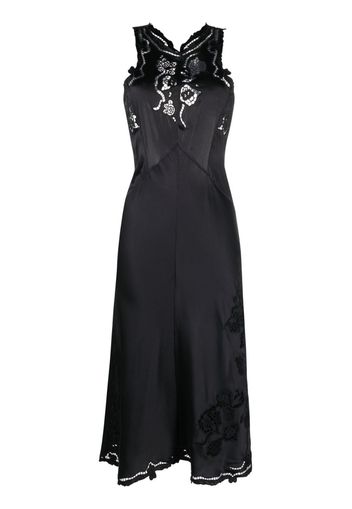 ISABEL MARANT Jadel embroidered silk-blend dress - Nero