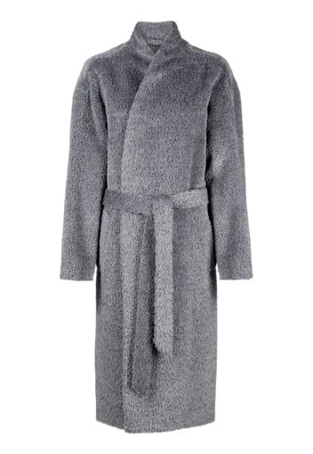 ISABEL MARANT tie-waist wool-blend coat - Grigio