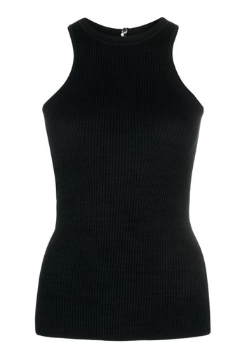 ISABEL MARANT Top smanicato a coste - Nero