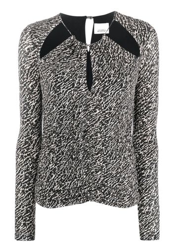 ISABEL MARANT cut-out detailing long-sleeve top - Nero