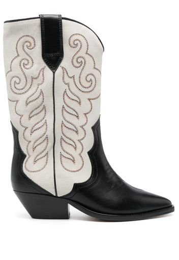 ISABEL MARANT embroidered leather boots - Nero