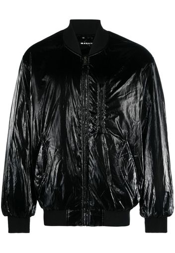 ISABEL MARANT high shine-finish bomber jacket - Nero