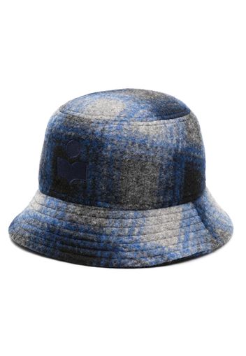 ISABEL MARANT Haley checked bucked hat - Blu