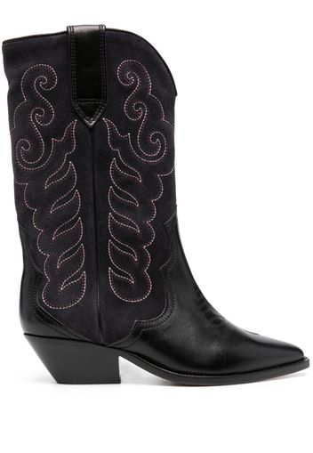 ISABEL MARANT 50mm embroidered-design leather boots - Blu