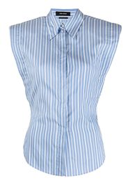 Isabel Marant Enza striped sleeveless shirt - Blu