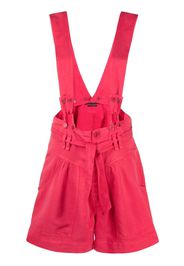 Isabel Marant detachable-braces high-waisted shorts - Rosso