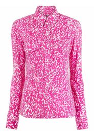 Isabel Marant painterly-print button-up shirt - Rosa