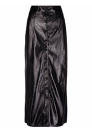 Isabel Marant faux leather midi skirt - Nero