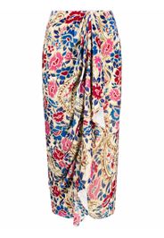 Isabel Marant Bree floral-print midi skirt - Toni neutri