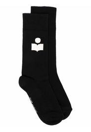 Isabel Marant logo knit socks - 01BK BLACK