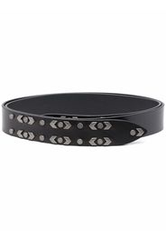 Isabel Marant Lecce studded leather belt - Nero