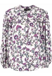 Isabel Marant Brunille floral print blouse - Bianco