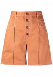 Isabel Marant button-fastening cotton shorts - Arancione