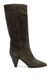 ISABEL MARANT Rouxy suede knee-high boots - Verde