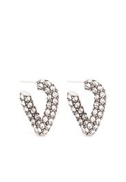 Isabel Marant crystal-embellished twisted hoop earrings - Argento