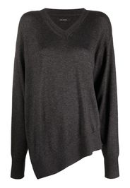 Isabel Marant V-neck asymmetric jumper - Grigio