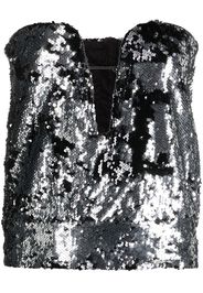 Isabel Marant sequin-embellished plunge top - Grigio