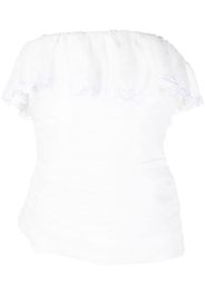 Isabel Marant ruffle detail sleeveless top - Bianco