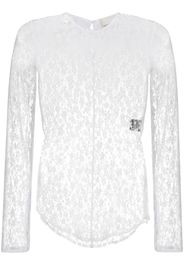 Isabel Marant lace-detail long-sleeved top - Bianco