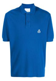 Isabel Marant logo-patch polo shirt - Blu