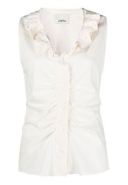 Isabel Marant ruffle gathered blouse - Toni neutri