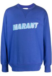 Isabel Marant cotton logo-print sweatshirt - Blu