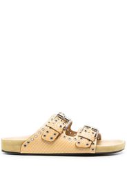 Isabel Marant Lennyo snake-effect leather sandals - Giallo