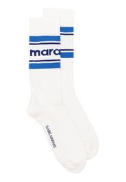 Isabel Marant logo-print knitted socks - Bianco