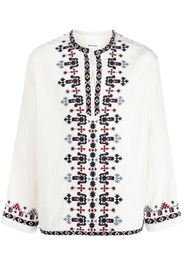 Isabel Marant embroidered design shirt - Bianco