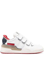 ISABEL MARANT logo-patch touch-strap sneakers - Bianco