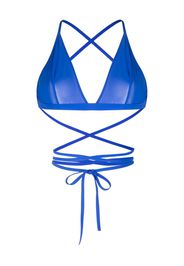 ISABEL MARANT Solange crossover-strap bikini top - Blu