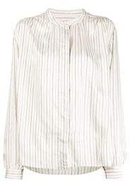 ISABEL MARANT Camicia a righe con colletto a cinturino - Bianco