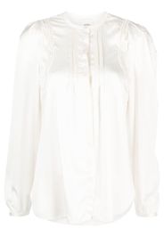 ISABEL MARANT lace-detail pleated blouse - Toni neutri