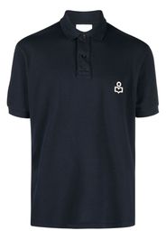 ISABEL MARANT logo-embroidered cotton polo shirt - Blu