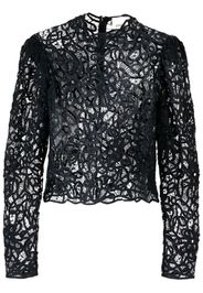 ISABEL MARANT lace-detailed long-sleeve top - Nero