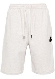 ISABEL MARANT Mahelo flocked-logo track shorts - Toni neutri