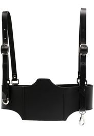 Isabel Sanchis leather harness belt - Nero