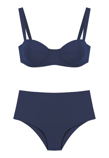 Isolda Set bikini a vita alta Marinho - Blu