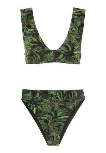 Isolda Bikini Coqueiral con stampa - Nero