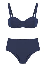 Isolda Set bikini a vita alta Marinho - Blu