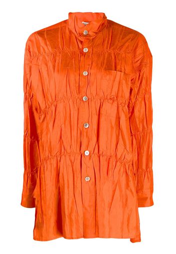 Issey Miyake Pre-Owned Camicia con effetto stropicciato - Arancione