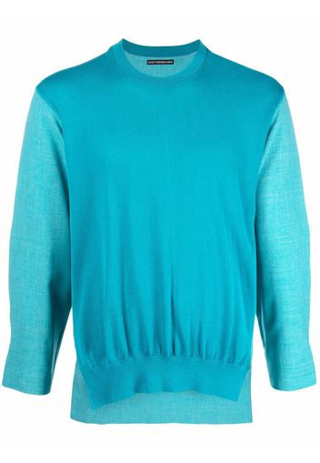 Issey Miyake Pre-Owned 2000s colour-block panelled jumper - Blu