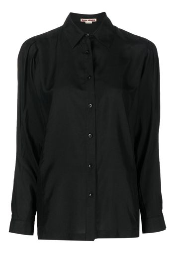 Issey Miyake Pre-Owned Camicia con dettaglio arricciato anni '70 - Nero