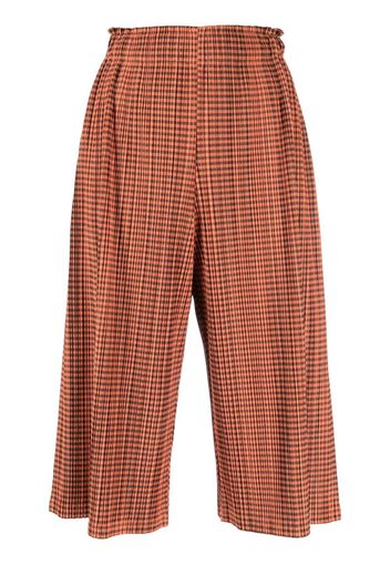 Issey Miyake Pre-Owned Pantaloni crop plissettati Pre-owned anni 2000 - Arancione