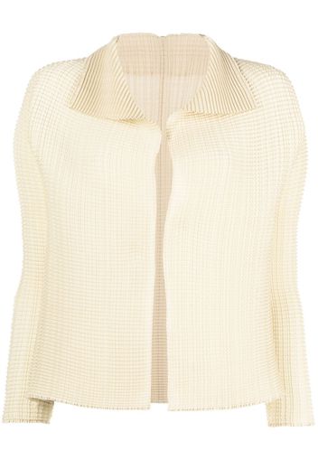 Issey Miyake Wooly Pleats 36 pleated cardigan - Toni neutri