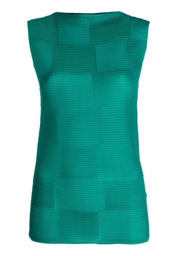 Issey Miyake Canotta con dettaglio a coste - Verde