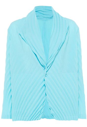 Issey Miyake Giacca Wrapped Pleats - Blu